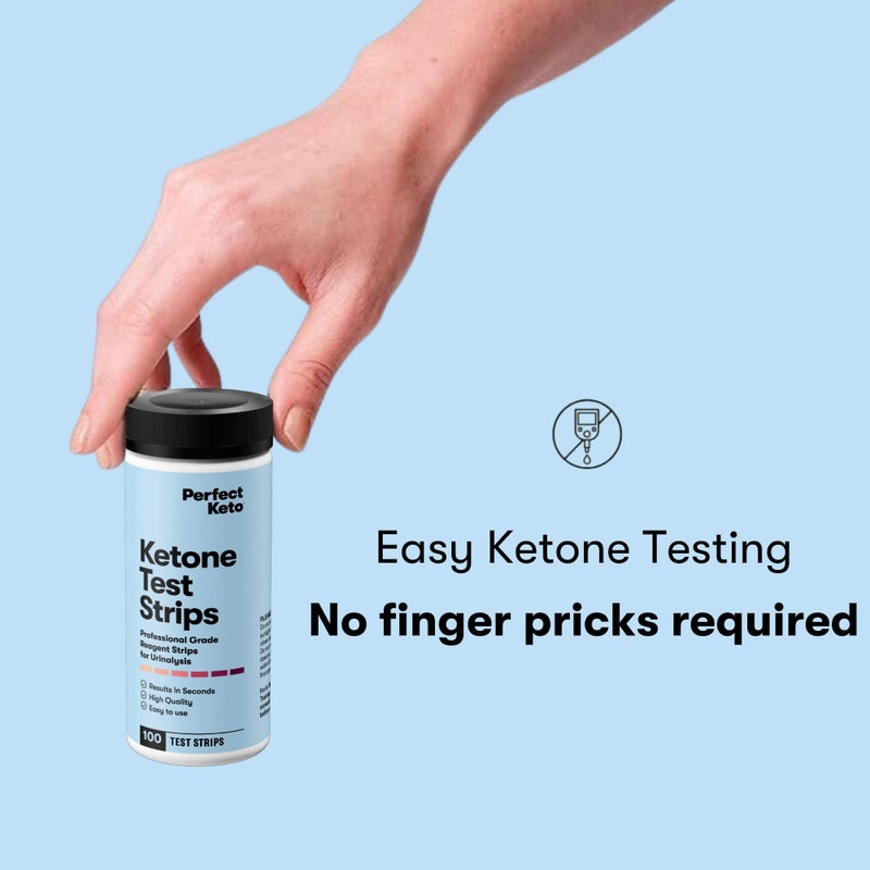 Perfect Keto Ketone Test Strips Kit for Testing Ketones on Low Carb Ketogenic Diet, Monitor Ketosis, Keto Diet Tracker, Urine Test Strips, 100 CT - Image 3